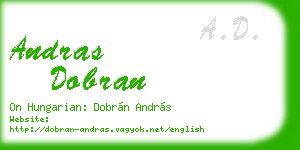 andras dobran business card